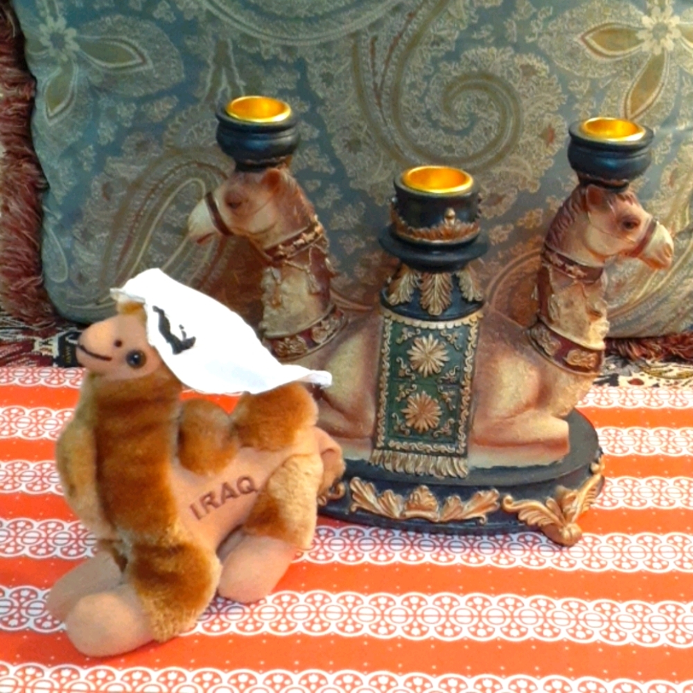 Camel 3 candle holder and little camel